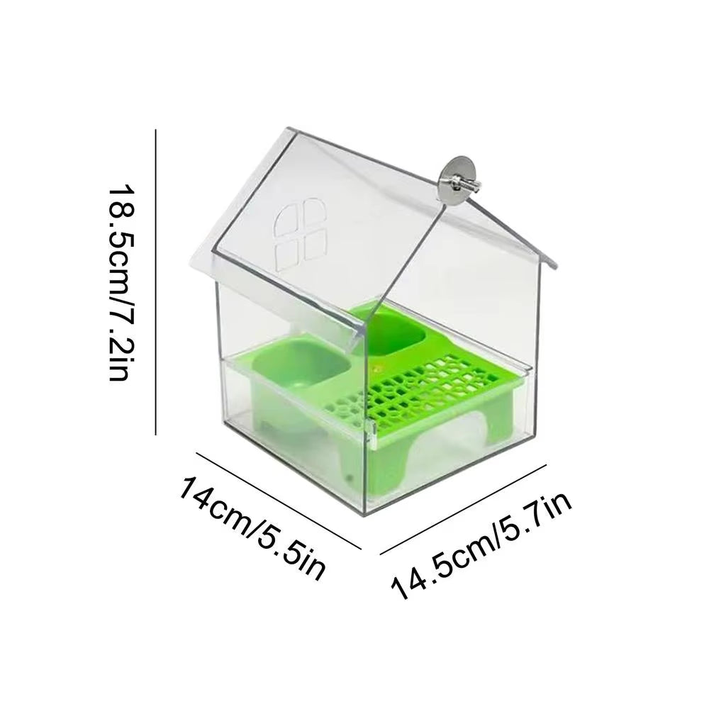 Multifunctional ABS Bird Feeder & Bath - Perfect for Parakeets, Finches, and More!