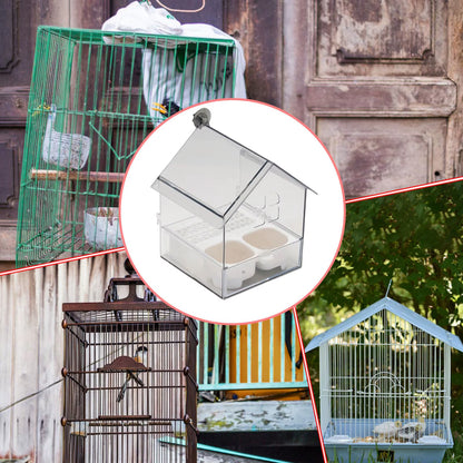 Multifunctional ABS Bird Feeder & Bath - Perfect for Parakeets, Finches, and More!