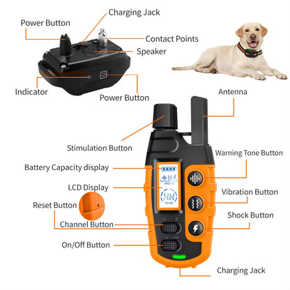 Ultimate 3300Ft Waterproof Electric Dog Training Collar with Remote Control - Perfect for Puppies and Dogs 5-120Lbs - Shock, Vibration, and Sound Features!