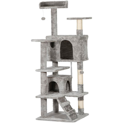 Segawe 55" Cat Tree Condo: Plush Perches, Sisal Scratching Posts & Cozy Hideaways for Ultimate Feline Fun