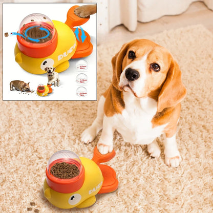 Engaging Dog Food Feeder with Cartoon Duck Design - Fun Puzzle Toy for Your Puppy!
