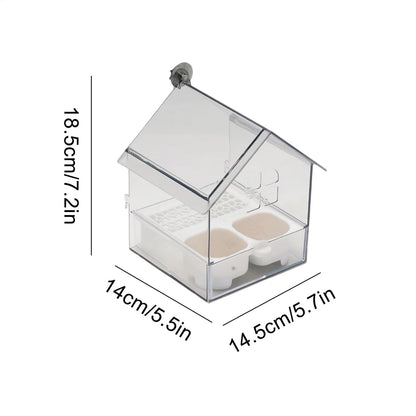 Multifunctional ABS Bird Feeder & Bath - Perfect for Parakeets, Finches, and More!