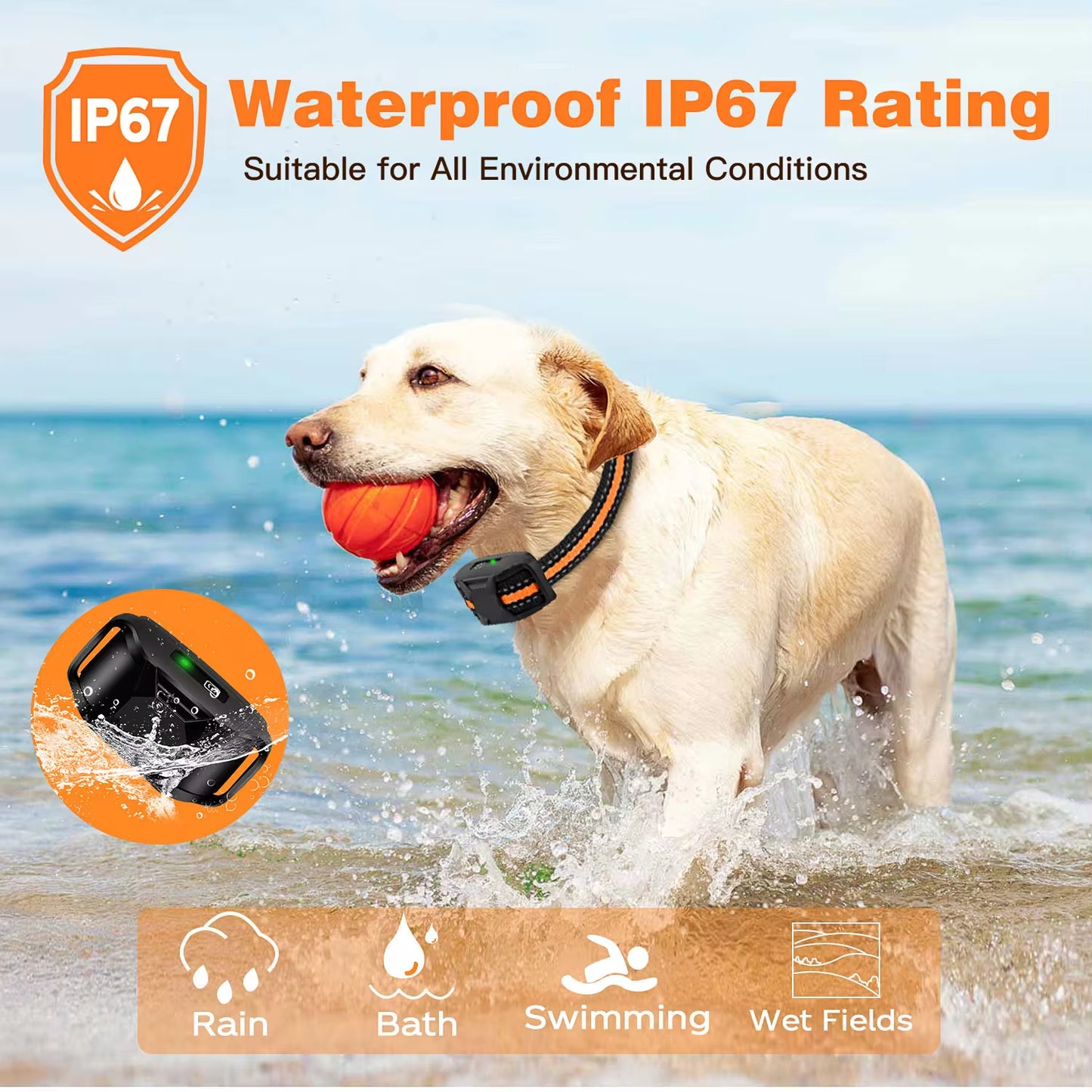 Ultimate 3300Ft Waterproof Electric Dog Training Collar with Remote Control - Perfect for Puppies and Dogs 5-120Lbs - Shock, Vibration, and Sound Features!