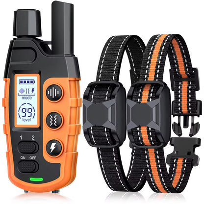 Ultimate 3300Ft Waterproof Electric Dog Training Collar with Remote Control - Perfect for Puppies and Dogs 5-120Lbs - Shock, Vibration, and Sound Features!
