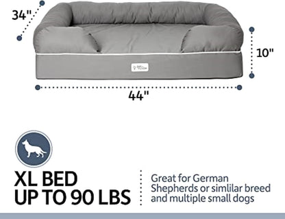 Ultimate Comfort for Your Canine: Orthopedic Memory Foam Dog Bed with Waterproof Liner and Stylish Design