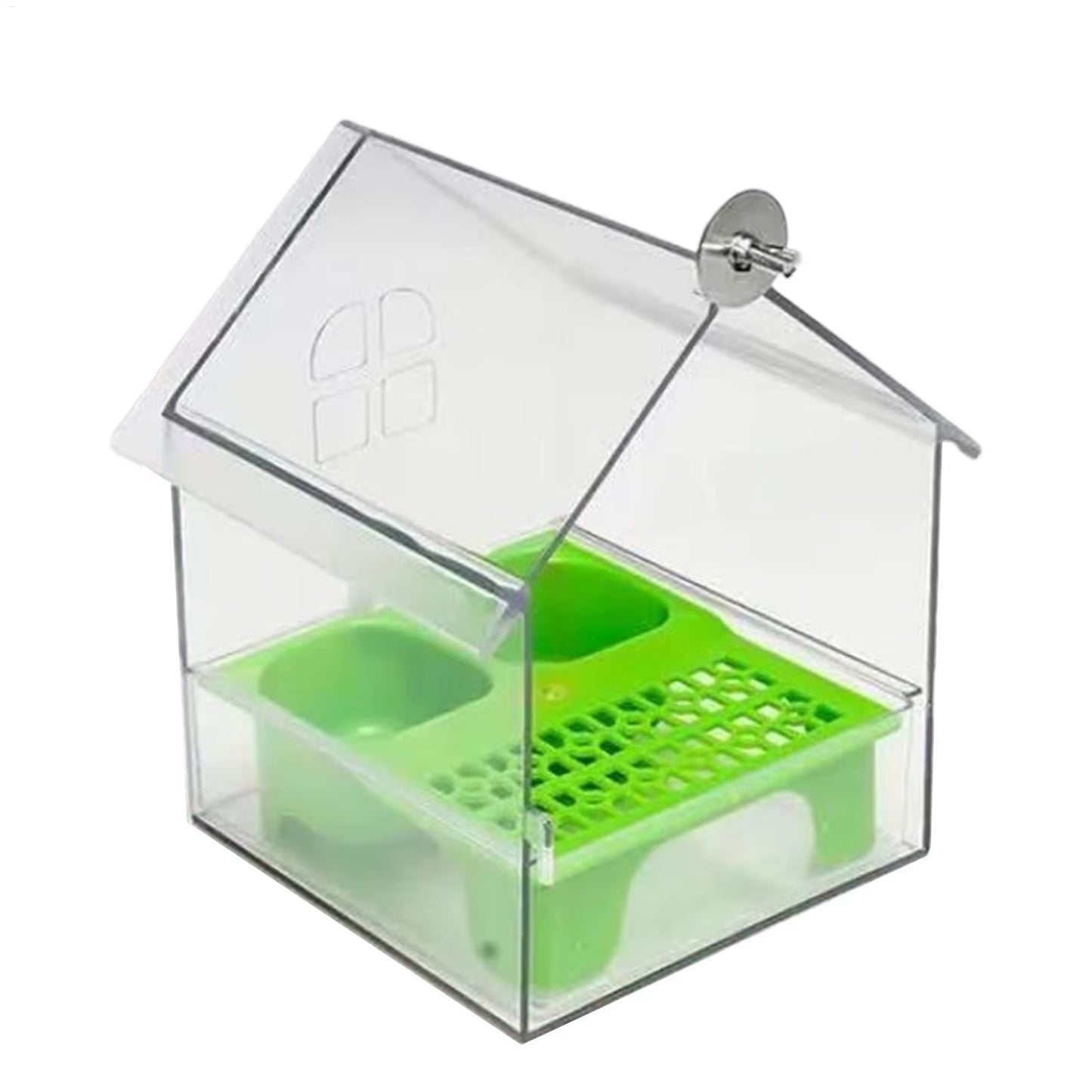 Multifunctional ABS Bird Feeder & Bath - Perfect for Parakeets, Finches, and More!